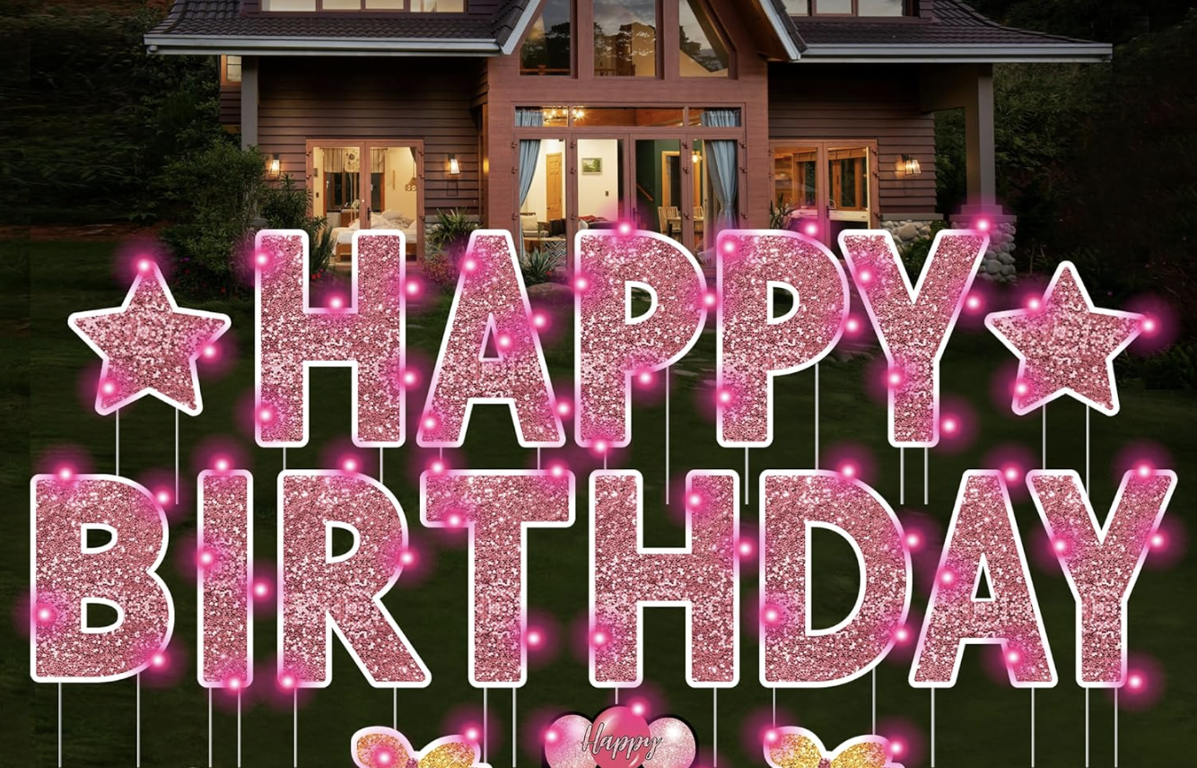 birthday yard sign